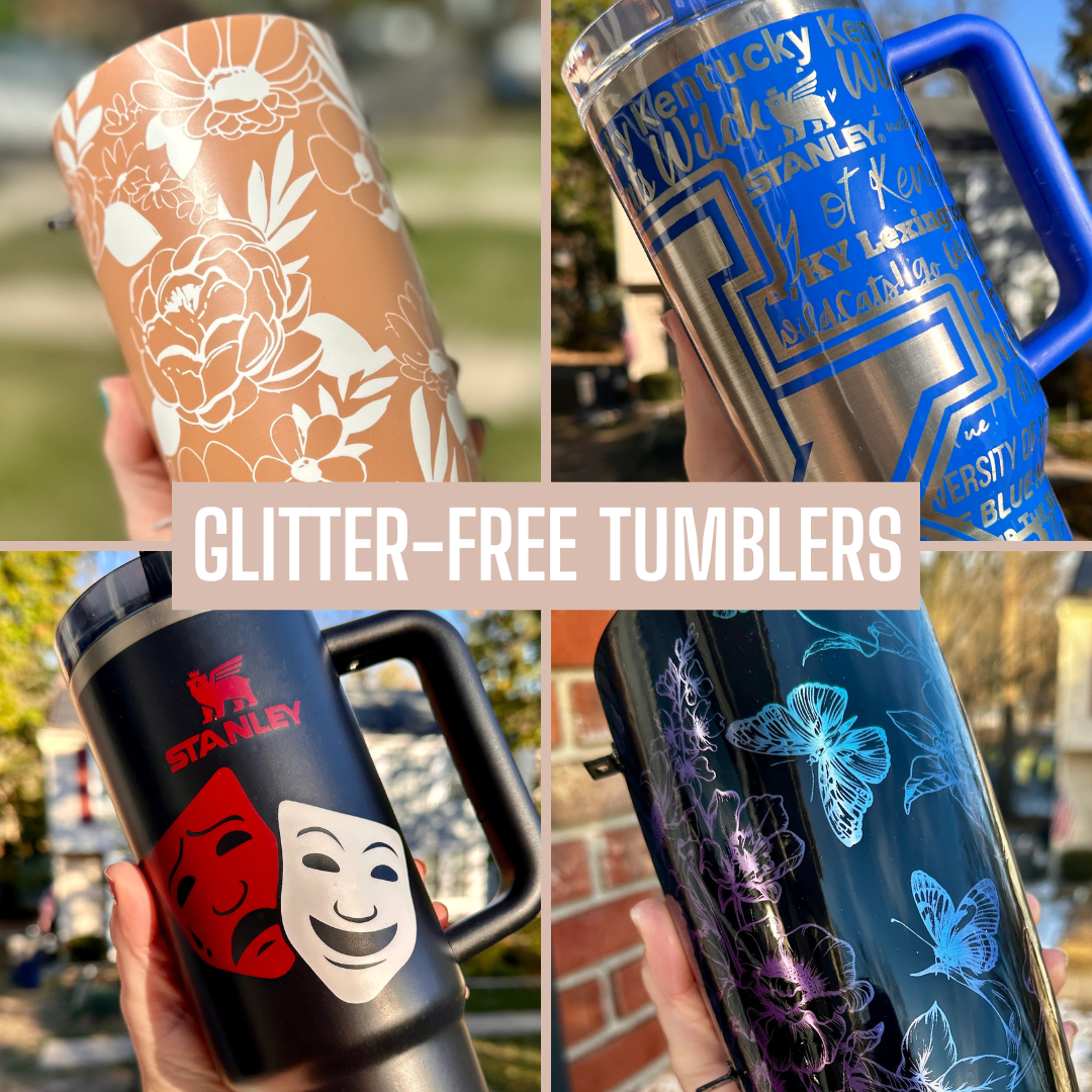 Glitter-Free Tumblers