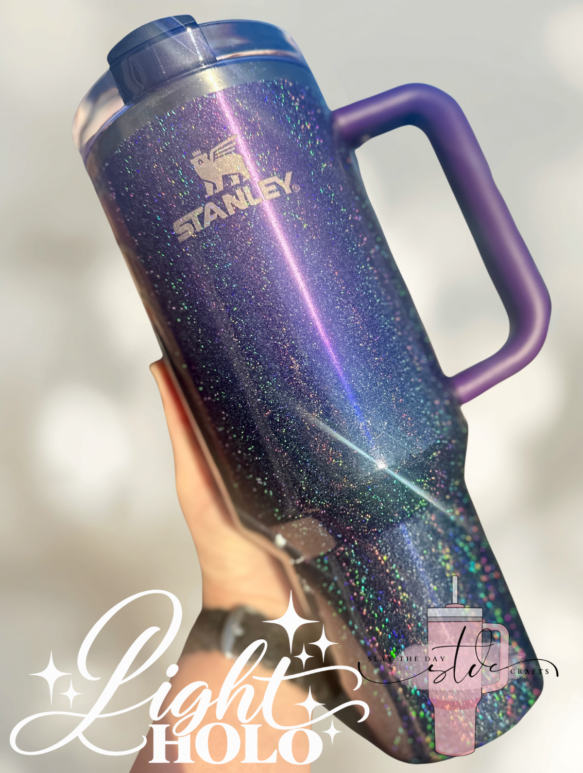 Holographic Glitter Tumbler