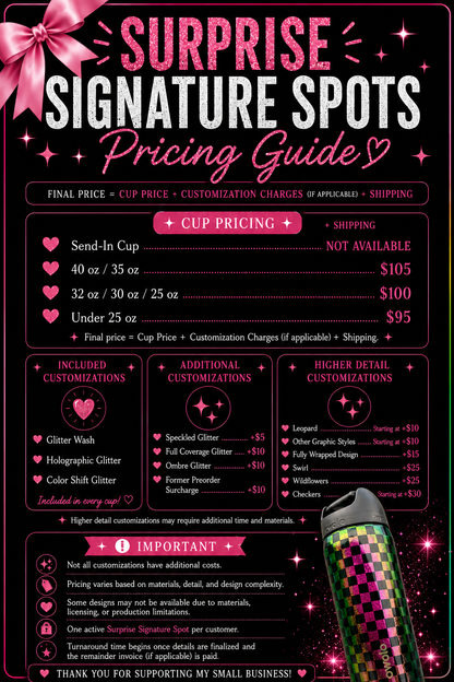 Surprise Signature Spots (No Send-Ins)