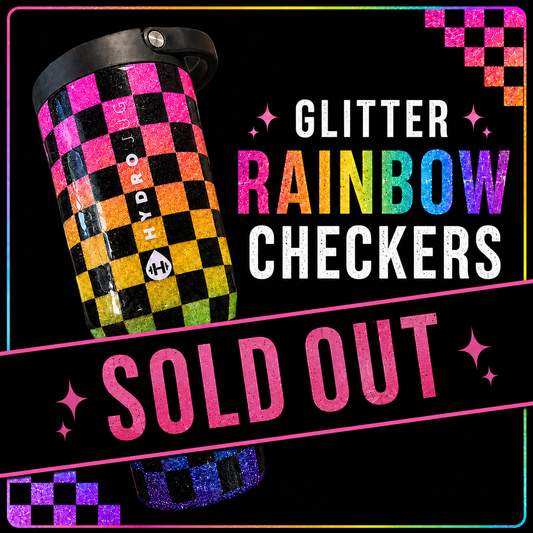SOLD OUT Glitter Rainbow Checkers