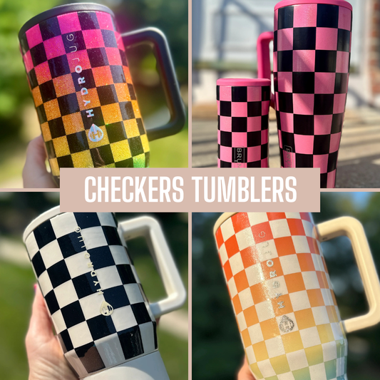 Checkers Tumblers