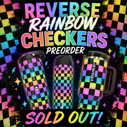 SOLD OUT Reverse Rainbow Checkers