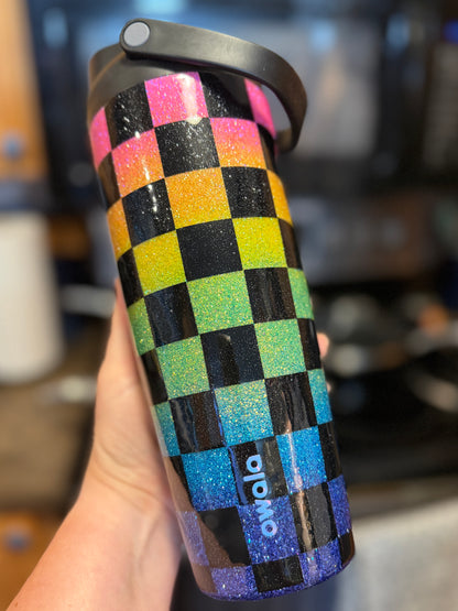 Glitter Rainbow Checkers
