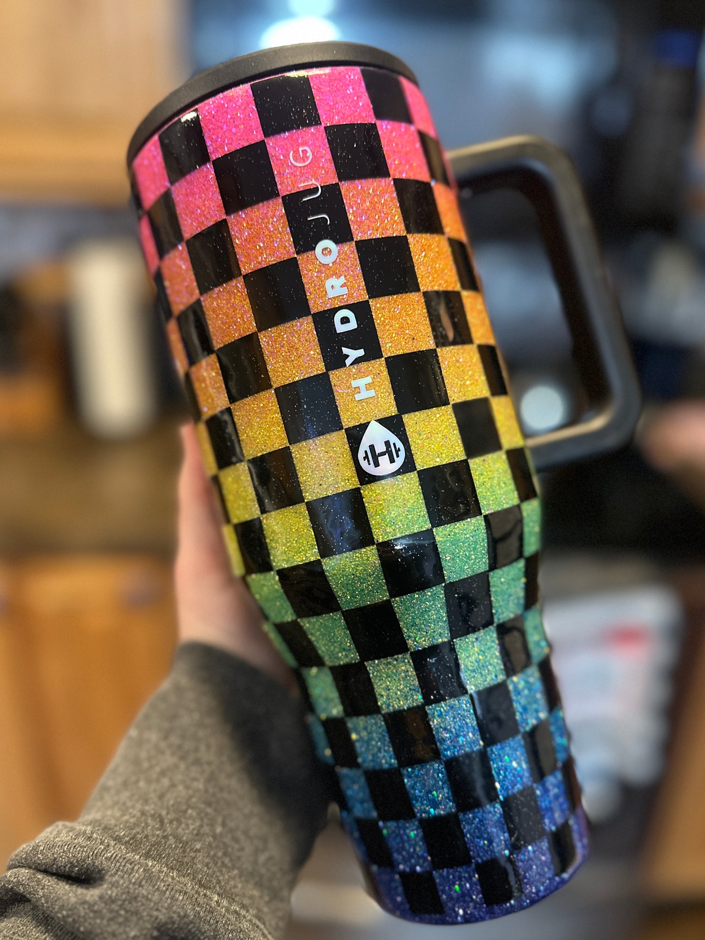 Glitter Rainbow Checkers