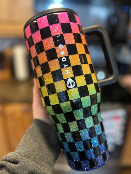 Glitter Rainbow Checkers