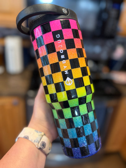 Glitter Rainbow Checkers