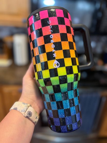 Glitter Rainbow Checkers