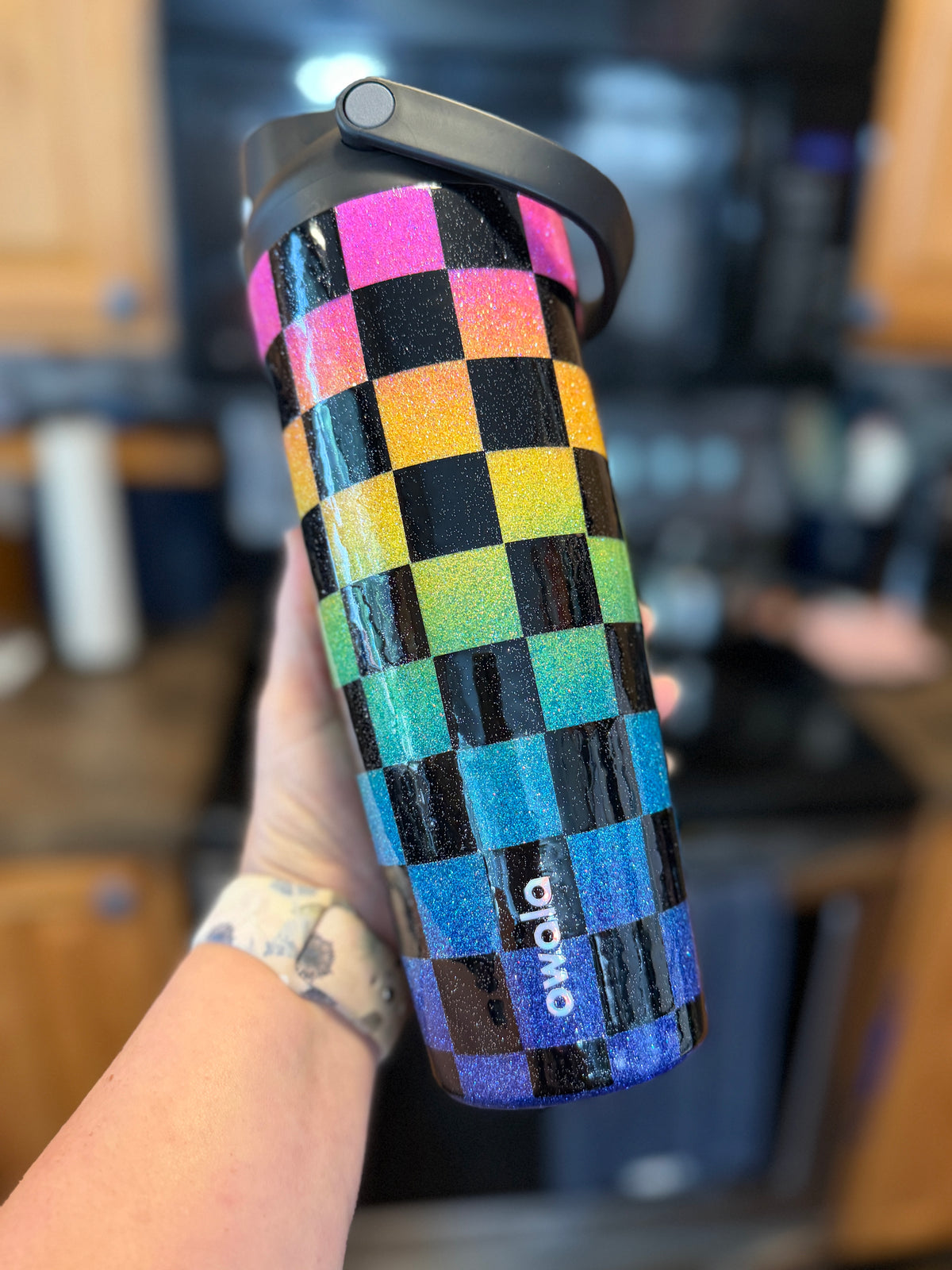 Glitter Rainbow Checkers