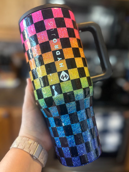 Glitter Rainbow Checkers