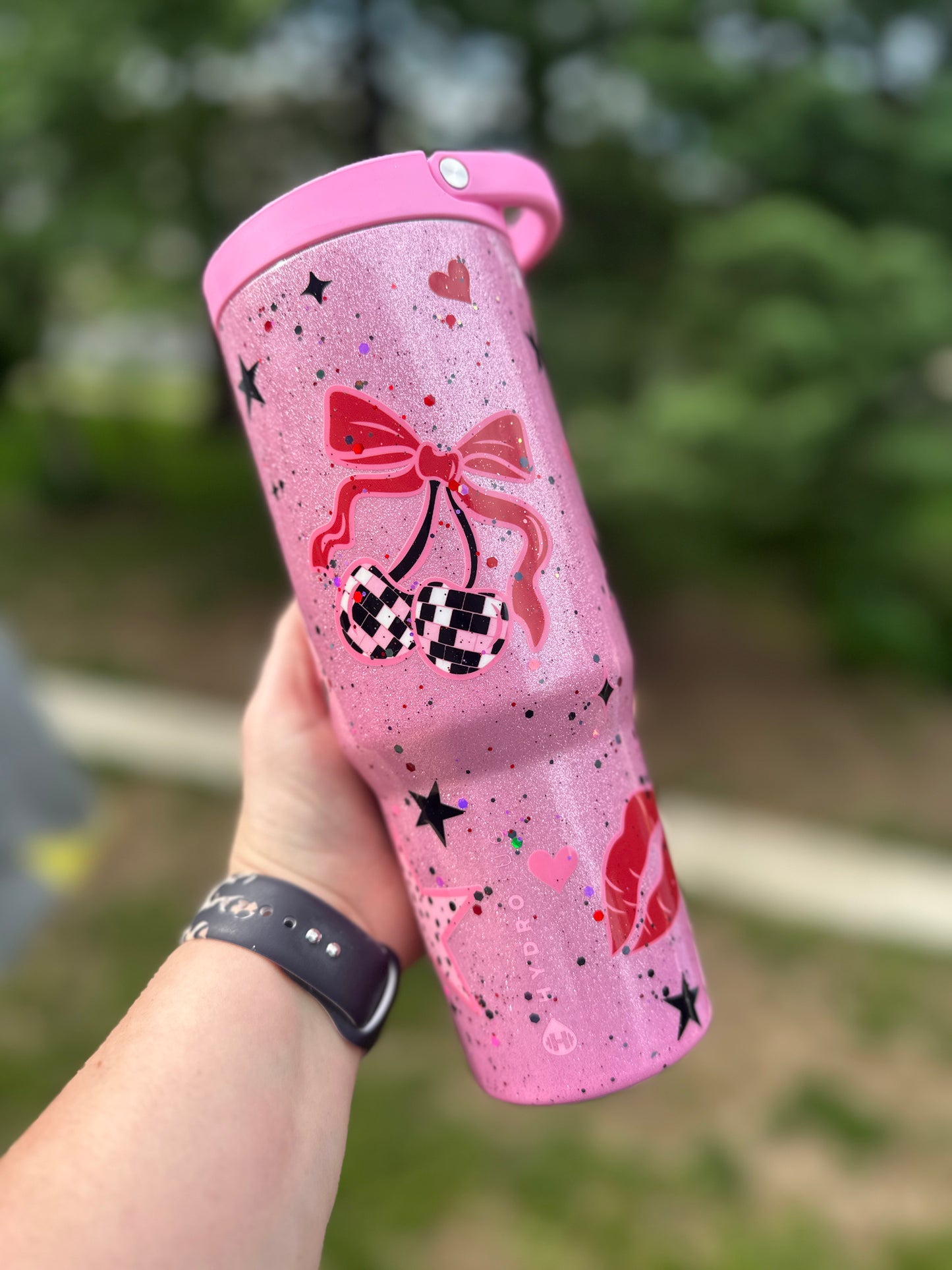 32 oz Retro Pretty in Pink Sport HydroJug