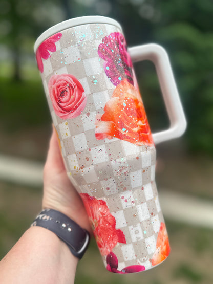32 oz Sandstone Floral HydroJug Traveler