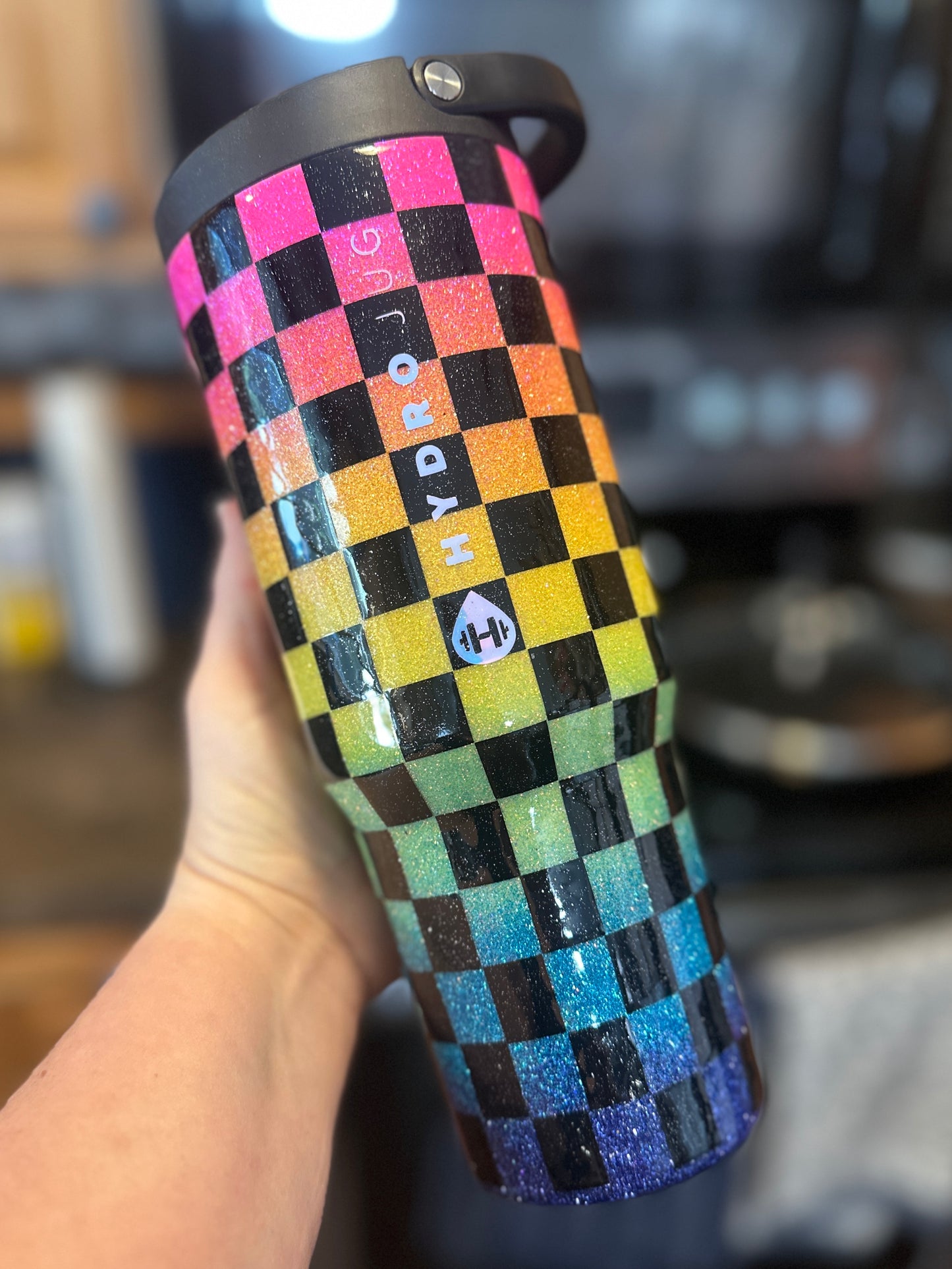 Glitter Rainbow Checkers