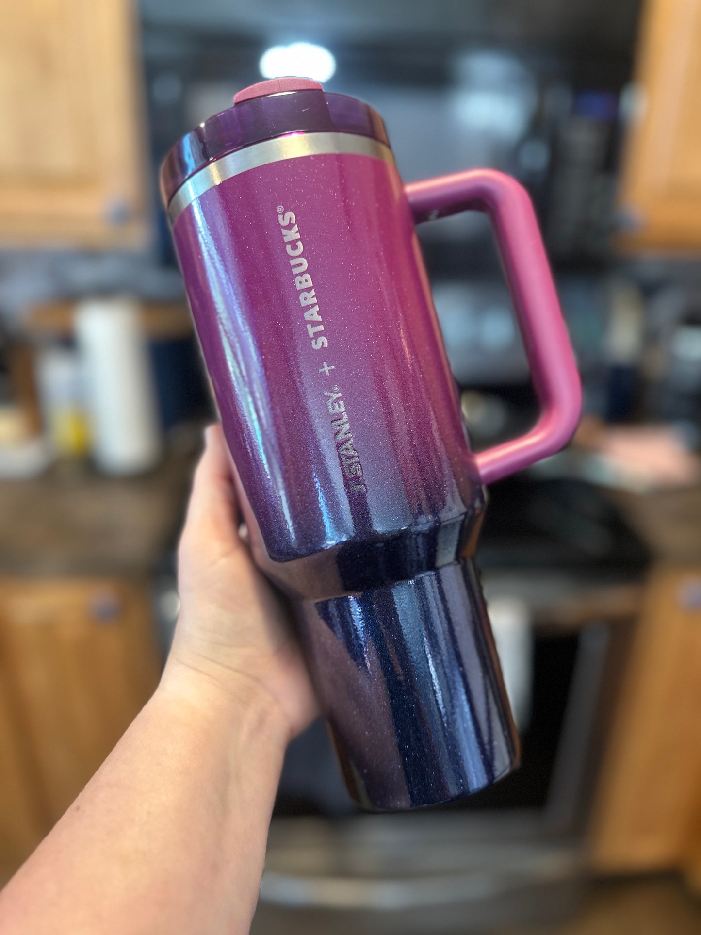 40 oz Powder Coated Overseas Stanley by Enchanted Embellishments