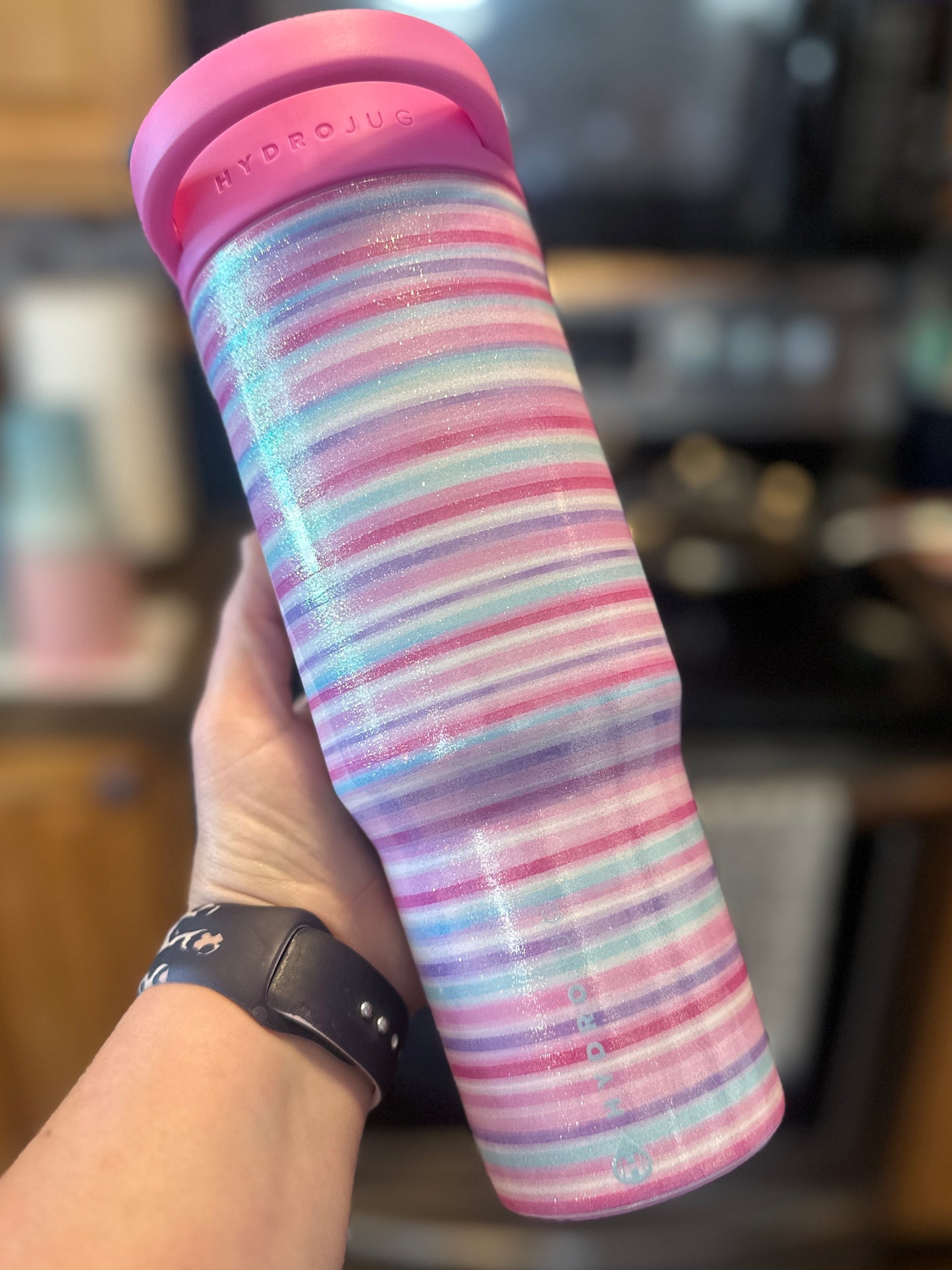 32 oz Golden Glow Pink Horizon HydroJug Sport