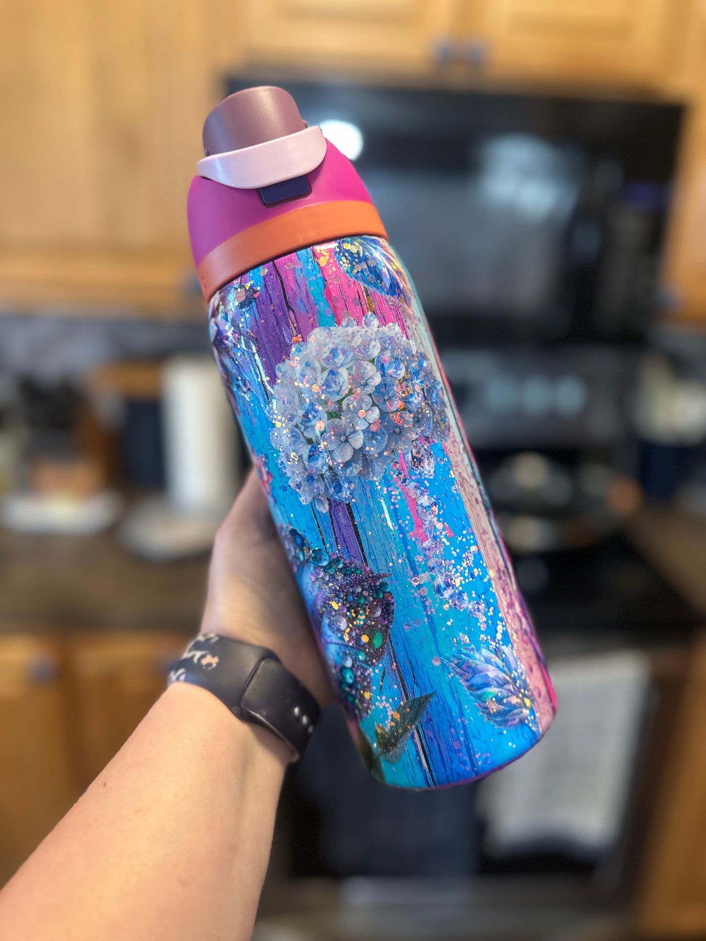32 oz Floral Owala FreeSip