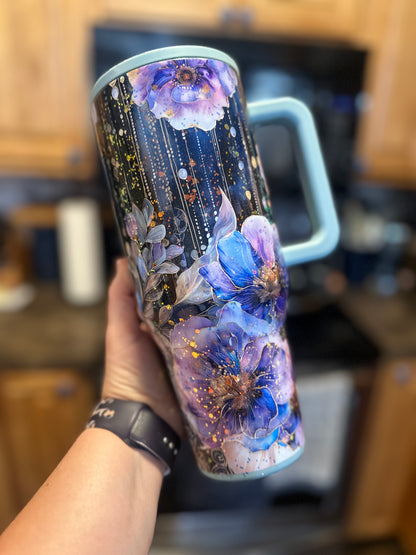 EUC 40 oz Floral HydroJug Traveler