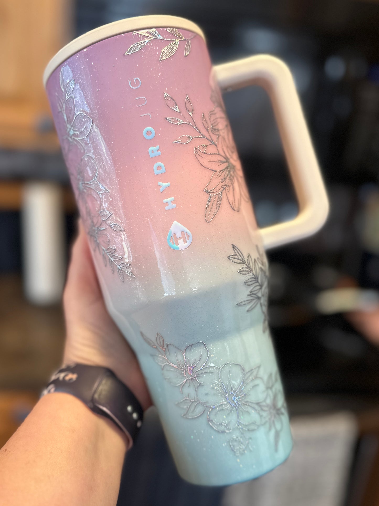 40 oz Pastel Bloom HydroJug Traveler