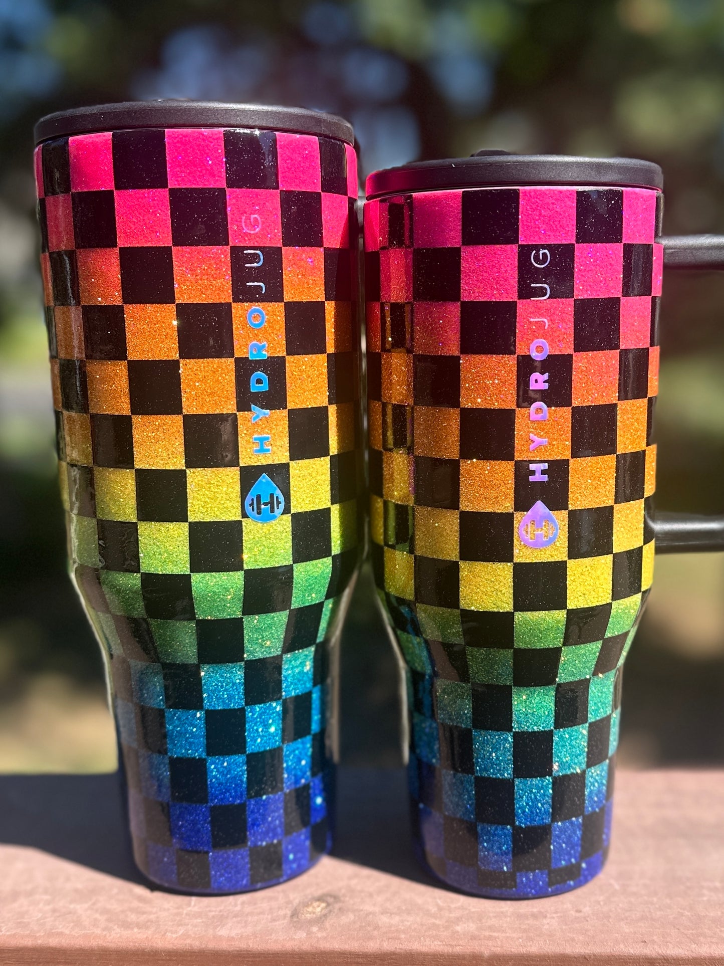 Glitter Rainbow Checkers