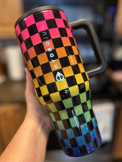 Glitter Rainbow Checkers