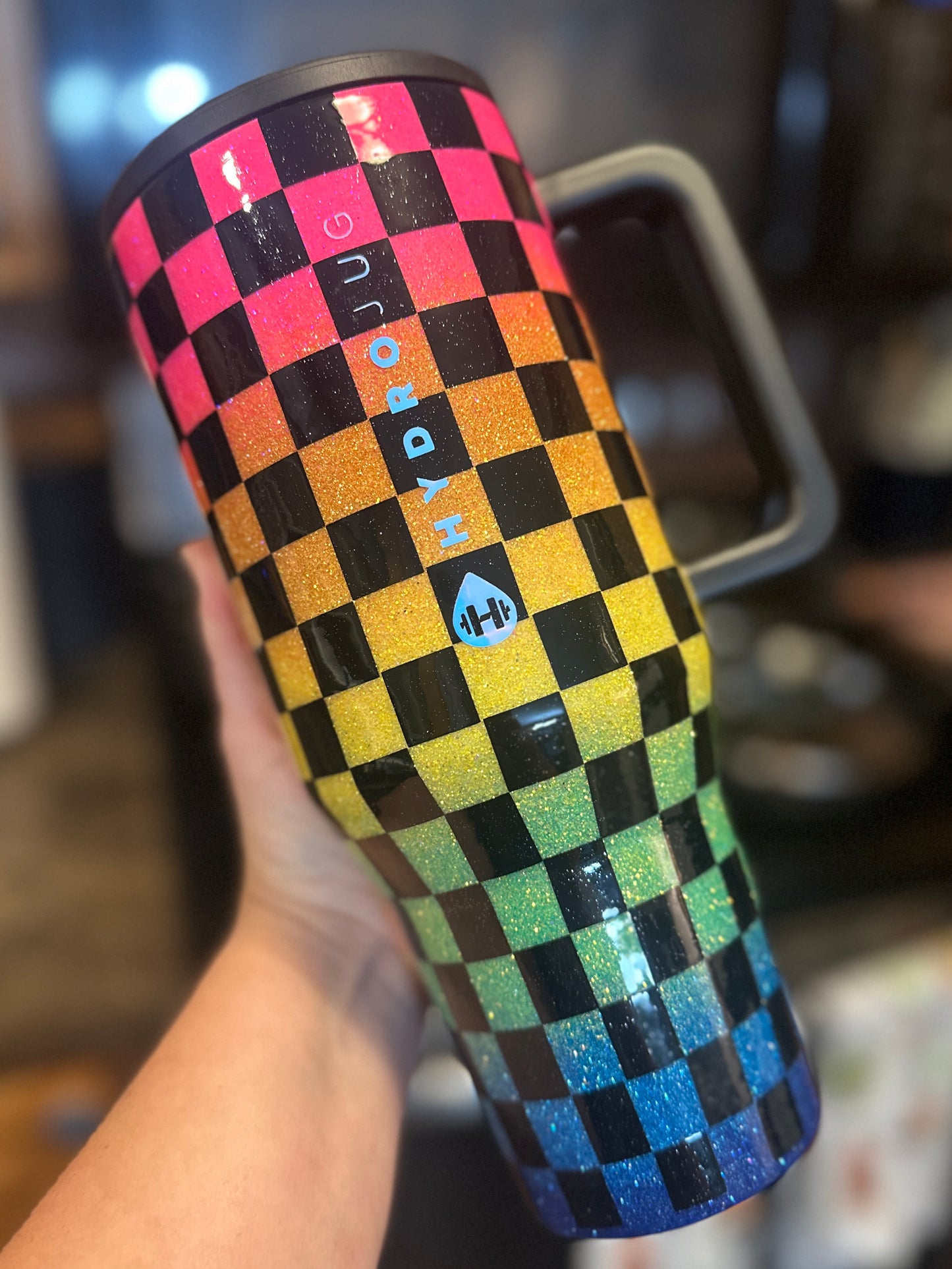 Glitter Rainbow Checkers