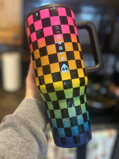 Glitter Rainbow Checkers