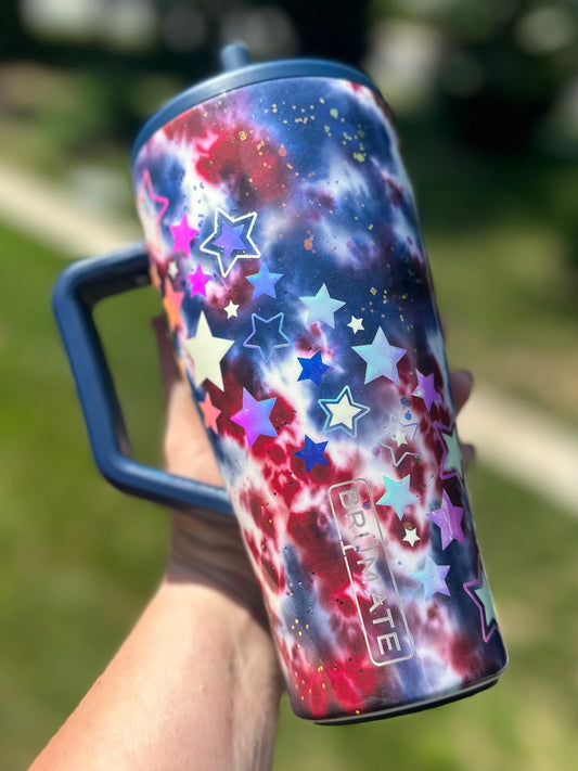 RTS EUC 30 oz Starburst Era with Glow Stars and Glitter