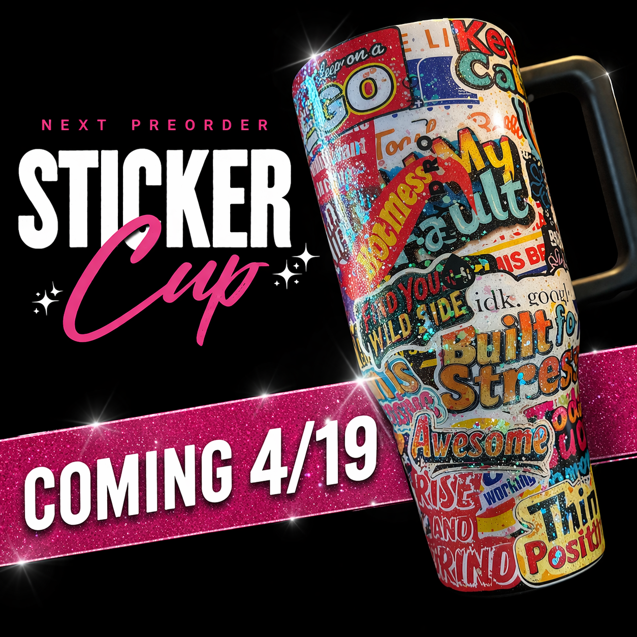 SOLD OUT: Sticker Cup Preorder