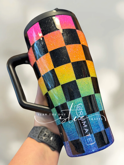 Glitter Rainbow Checkers