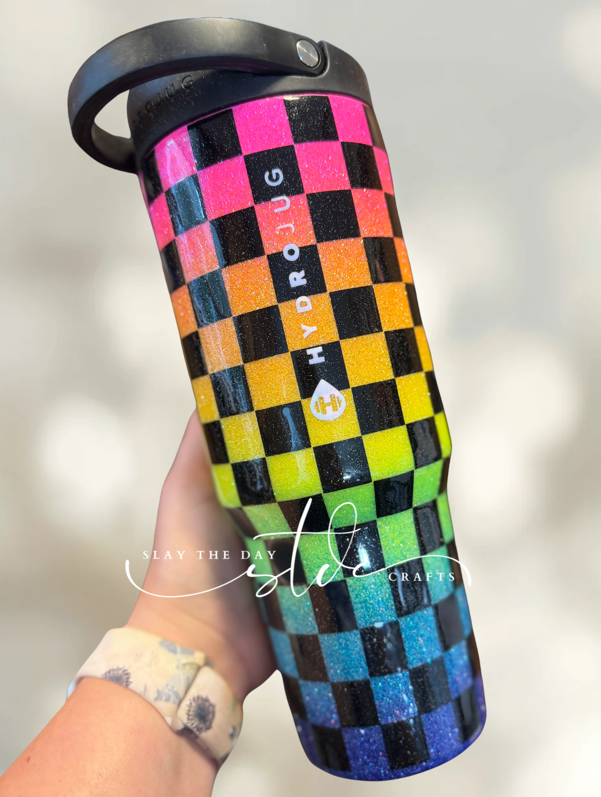 Glitter Rainbow Checkers