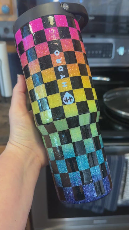 Glitter Rainbow Checkers