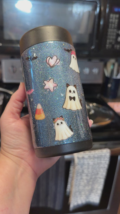 NWOT Halloween Glittered HydroJug Slim Can Cooler