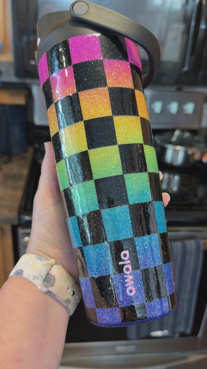 Glitter Rainbow Checkers