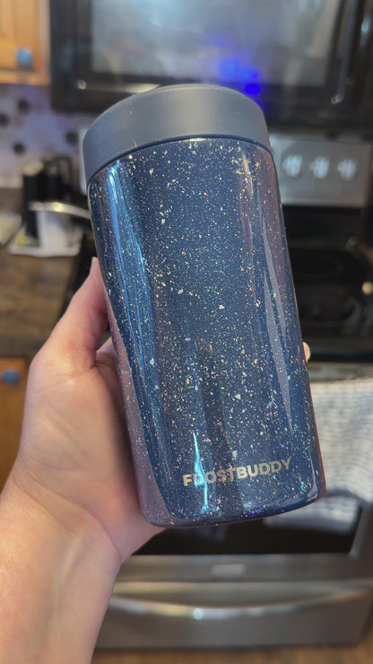 NWOT Glittered Navy Frost Buddy Universal Can Cooler