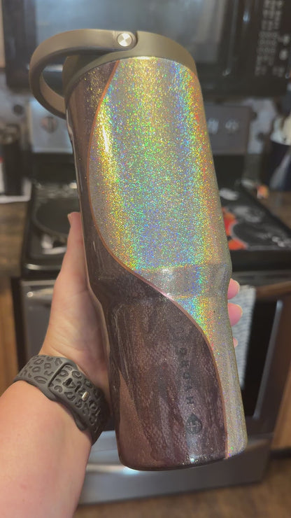 32 oz Golden Holo Wave Snakeskin HydroJug Sport
