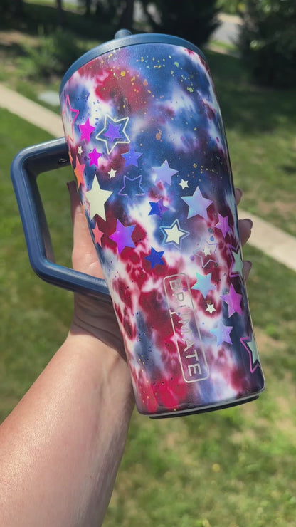 RTS EUC 30 oz Starburst Era with Glow Stars and Glitter