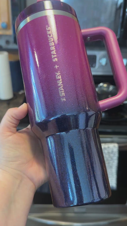 40 oz Powder Coated Overseas Stanley by Enchanted Embellishments