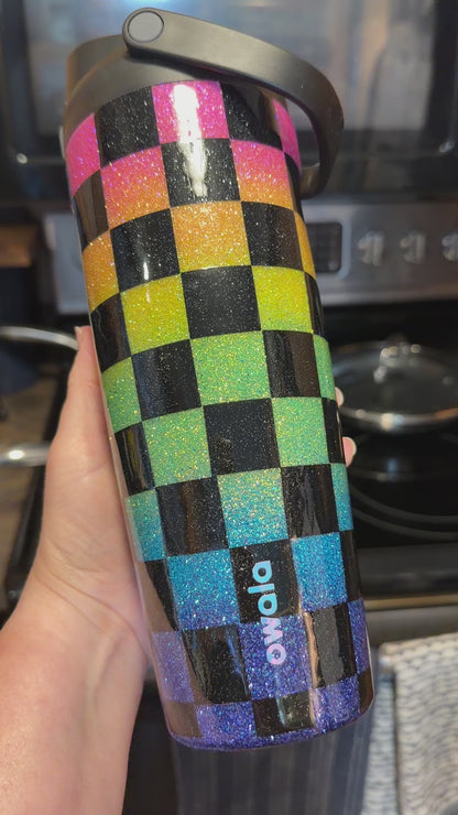 Glitter Rainbow Checkers