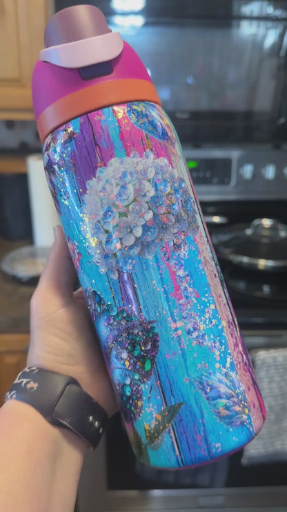 32 oz Floral Owala FreeSip
