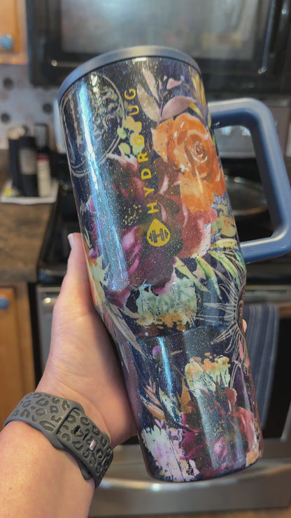 EUC 32 oz Celestial Floral HydroJug Traveler