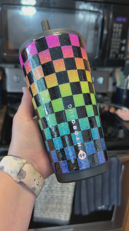 Glitter Rainbow Checkers
