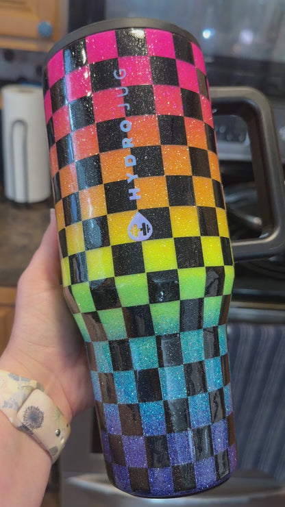 Glitter Rainbow Checkers