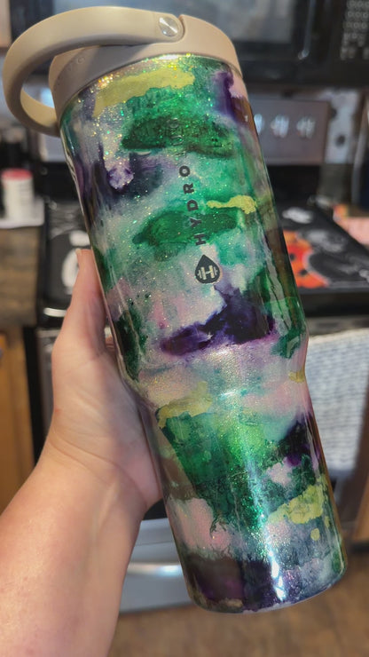 32 oz Purple & Green Ink'd HydroJug Sport