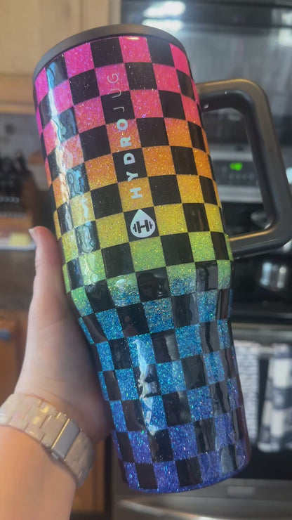 Glitter Rainbow Checkers